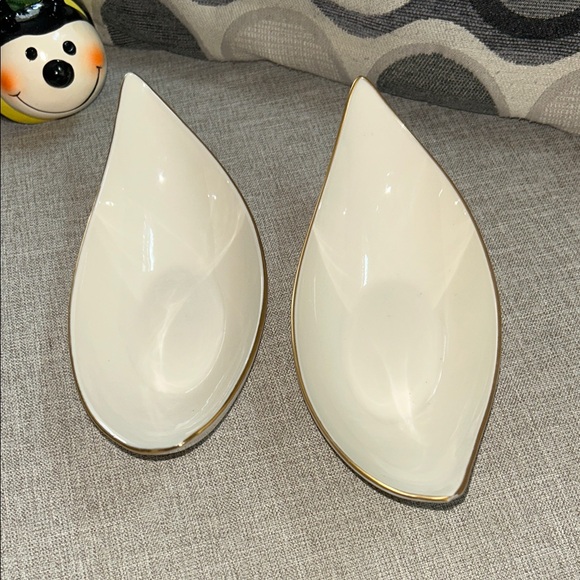 Lenox Other - Lenox Cream Ceramic Decorative Dish with Gold Accents